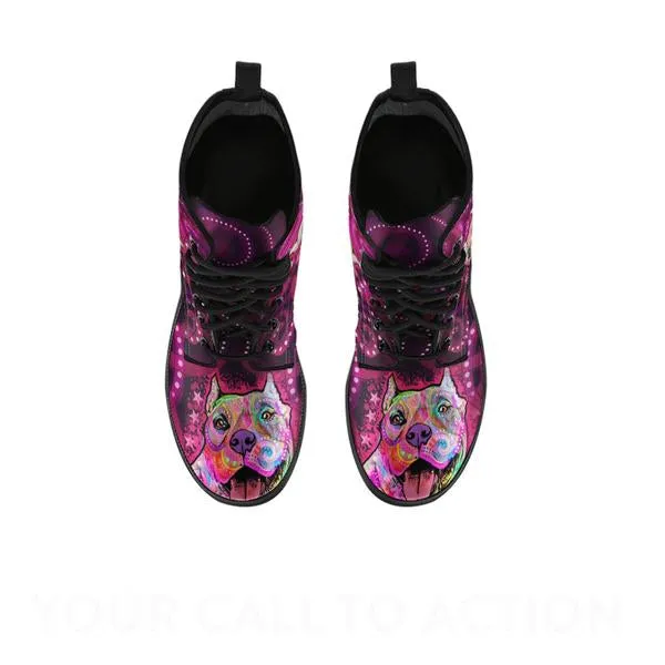 Pink Pit Bull - Boots