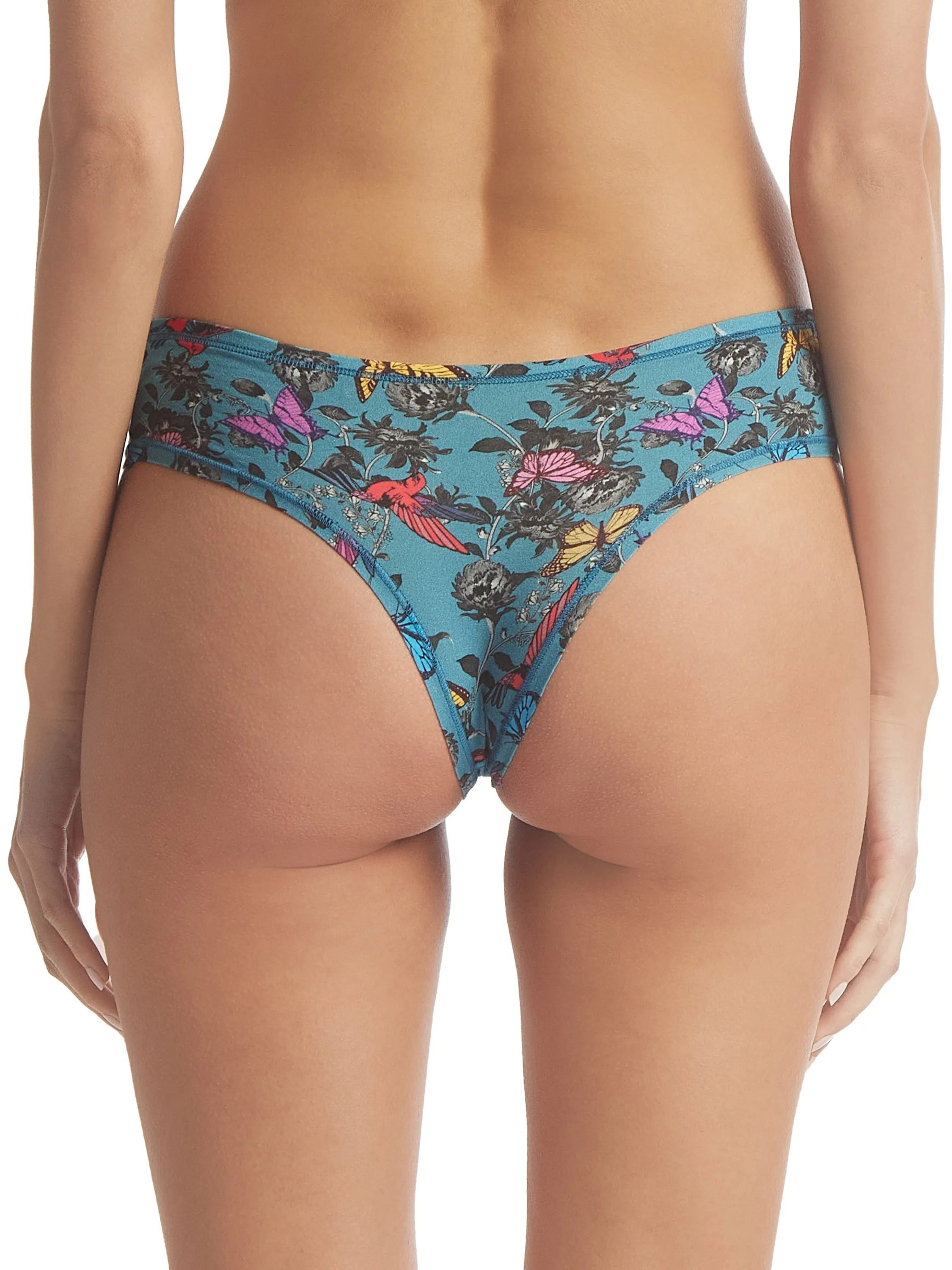 Printed PlayStretch™ Natural Rise Thong Wonderland