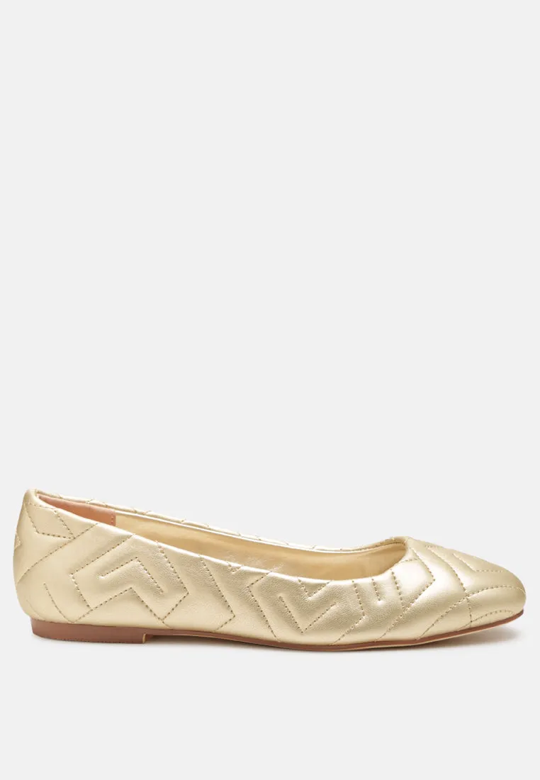 Quilted Ballerina Flats By Ruw