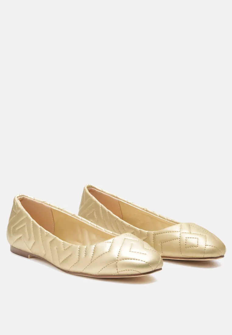 Quilted Ballerina Flats By Ruw