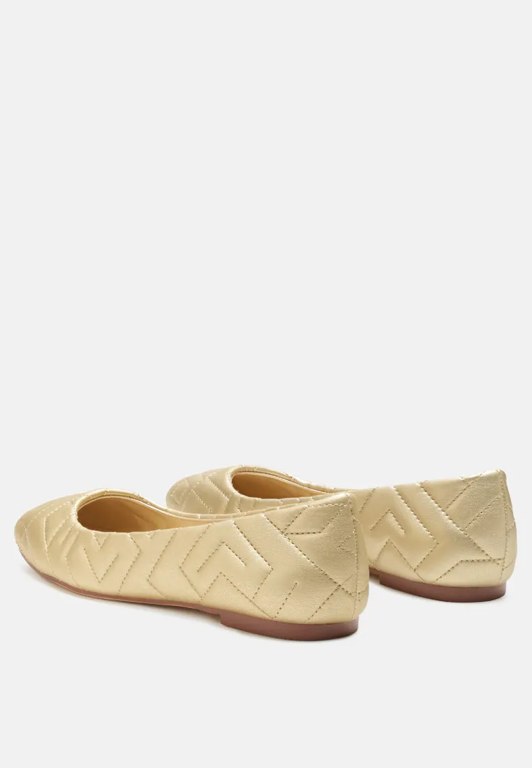 Quilted Ballerina Flats By Ruw