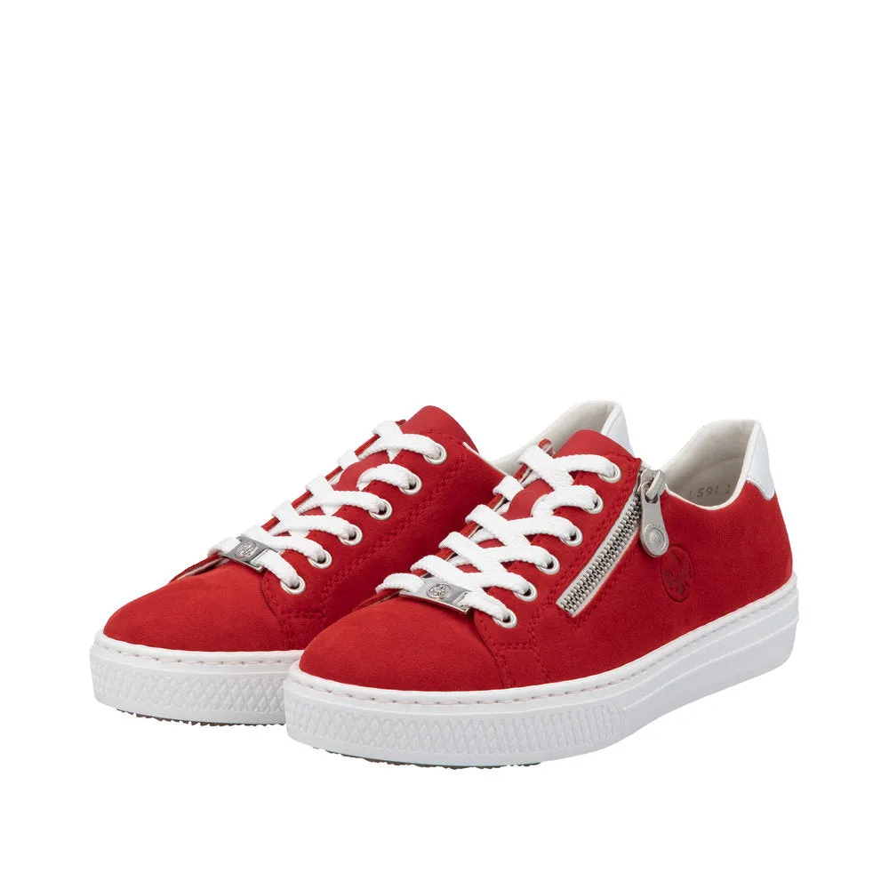 Rieker - L59L1-33 - Scarlet/Weiss/Flamme - Shoes