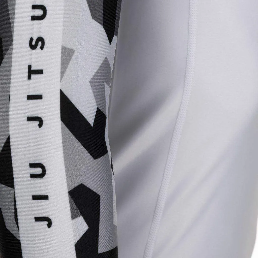 Rival White & Camo Long Sleeve Rash Guard - White