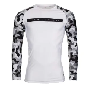Rival White & Camo Long Sleeve Rash Guard - White