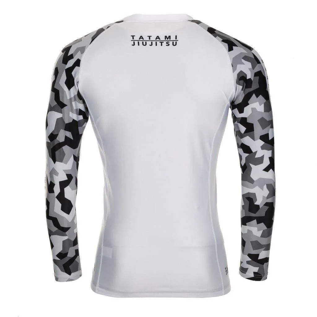 Rival White & Camo Long Sleeve Rash Guard - White