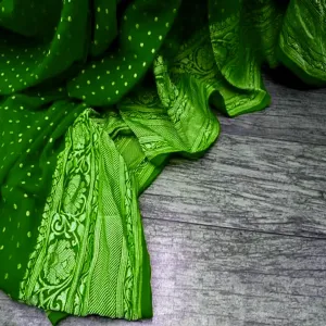 Royal Green Designer Banarasi Saree for occasion