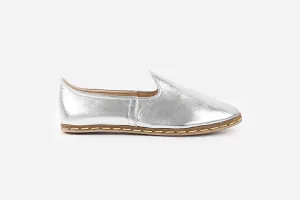 Silver Frost Handmade Leather Loafers (Women's)