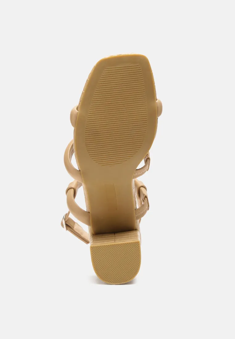 Slater Croc Skin Faux Leather Block Heel Sandals By Ruw