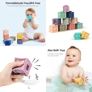 Soft Baby Building Blocks - Set of 12