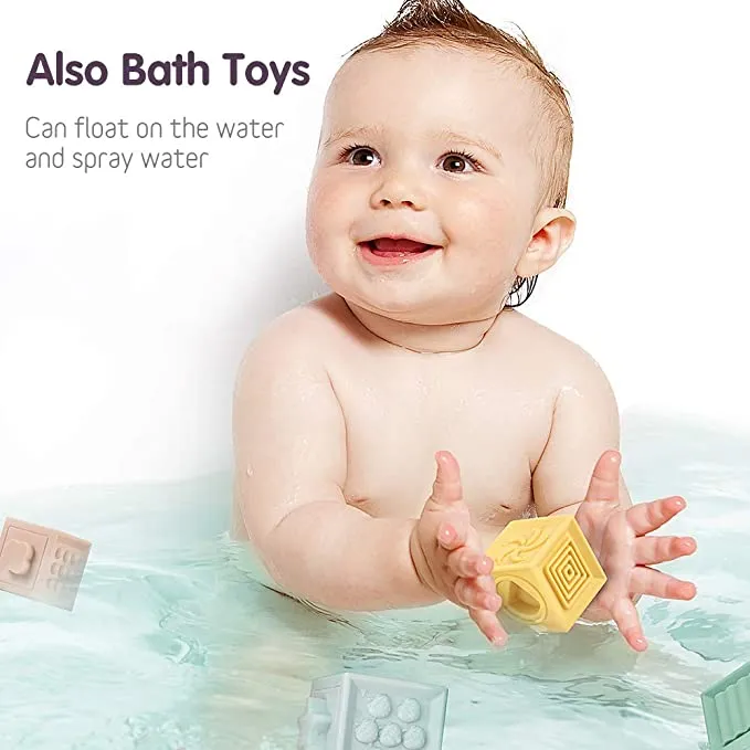 Soft Baby Building Blocks - Set of 12