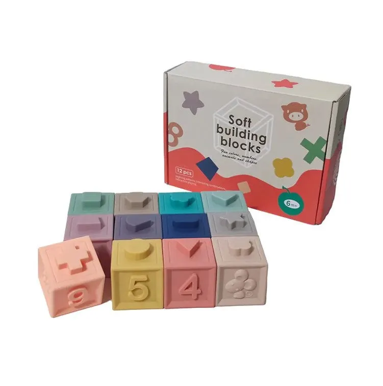 Soft Baby Building Blocks - Set of 12