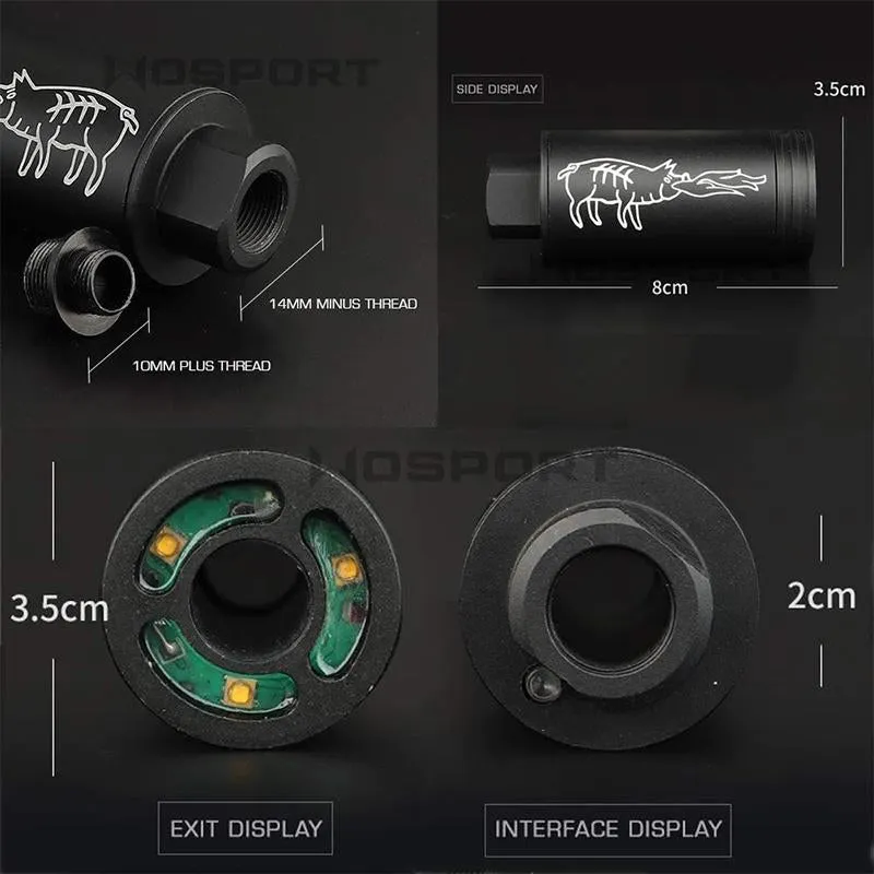 Spitfire Airsoft Pistol / Rifle Tracer Unit (Black) 14mm CCW - NE Marking