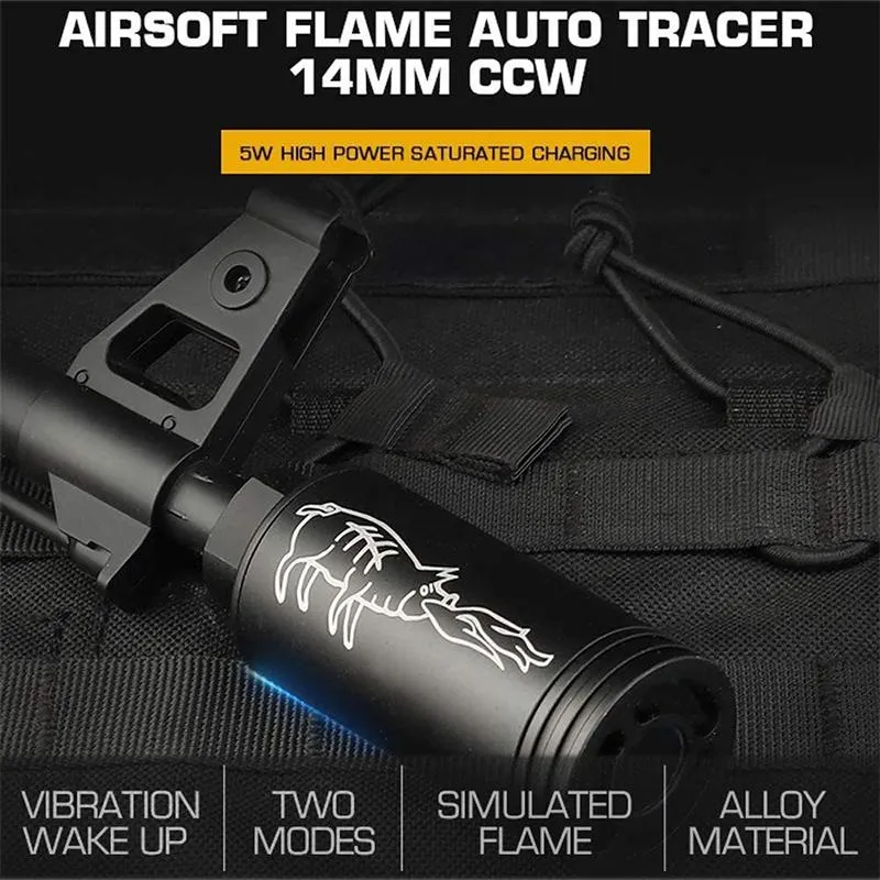 Spitfire Airsoft Pistol / Rifle Tracer Unit (Black) 14mm CCW - NE Marking