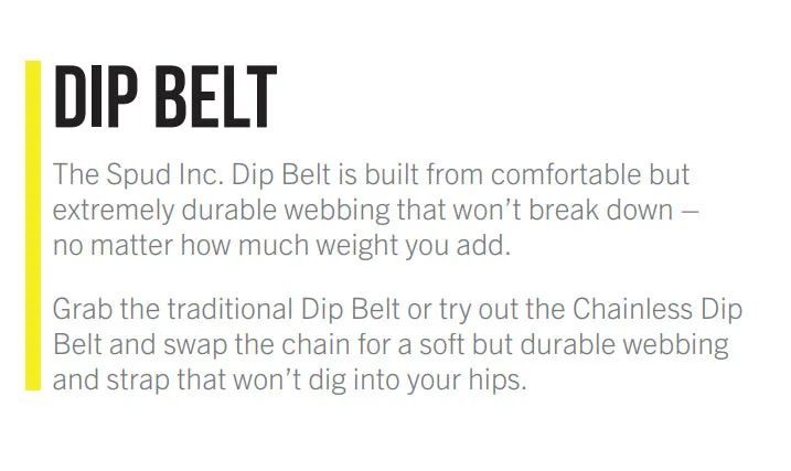 Spud Inc Dip / Chin up Belt - Chain or Chainless