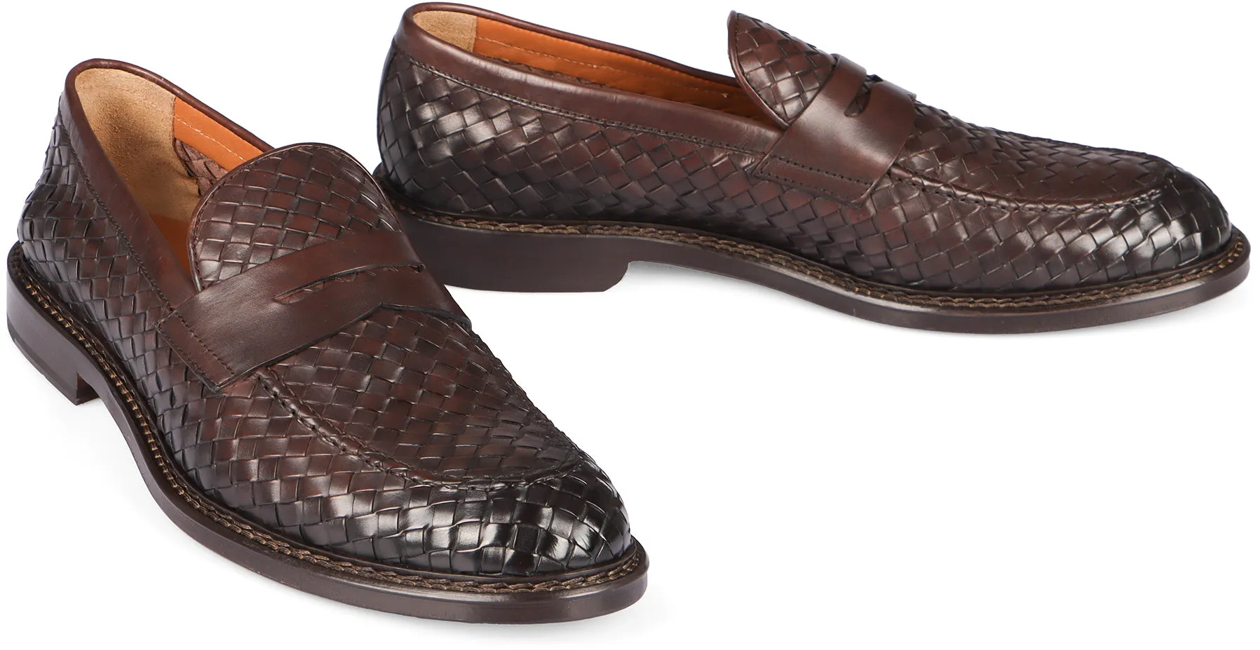 Straw Leather loafers
