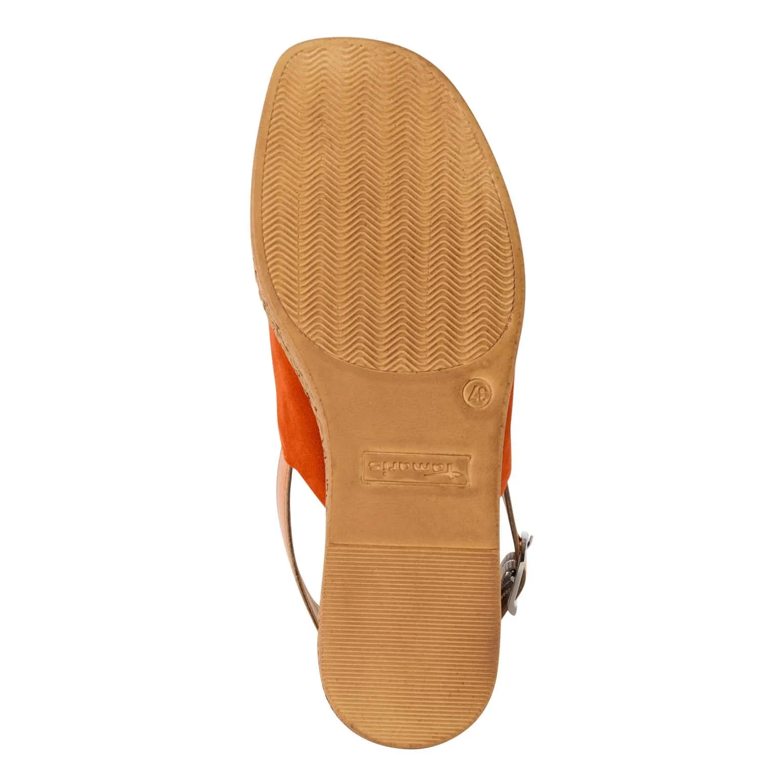 Tamaris Cork Wedge Sandal Orange