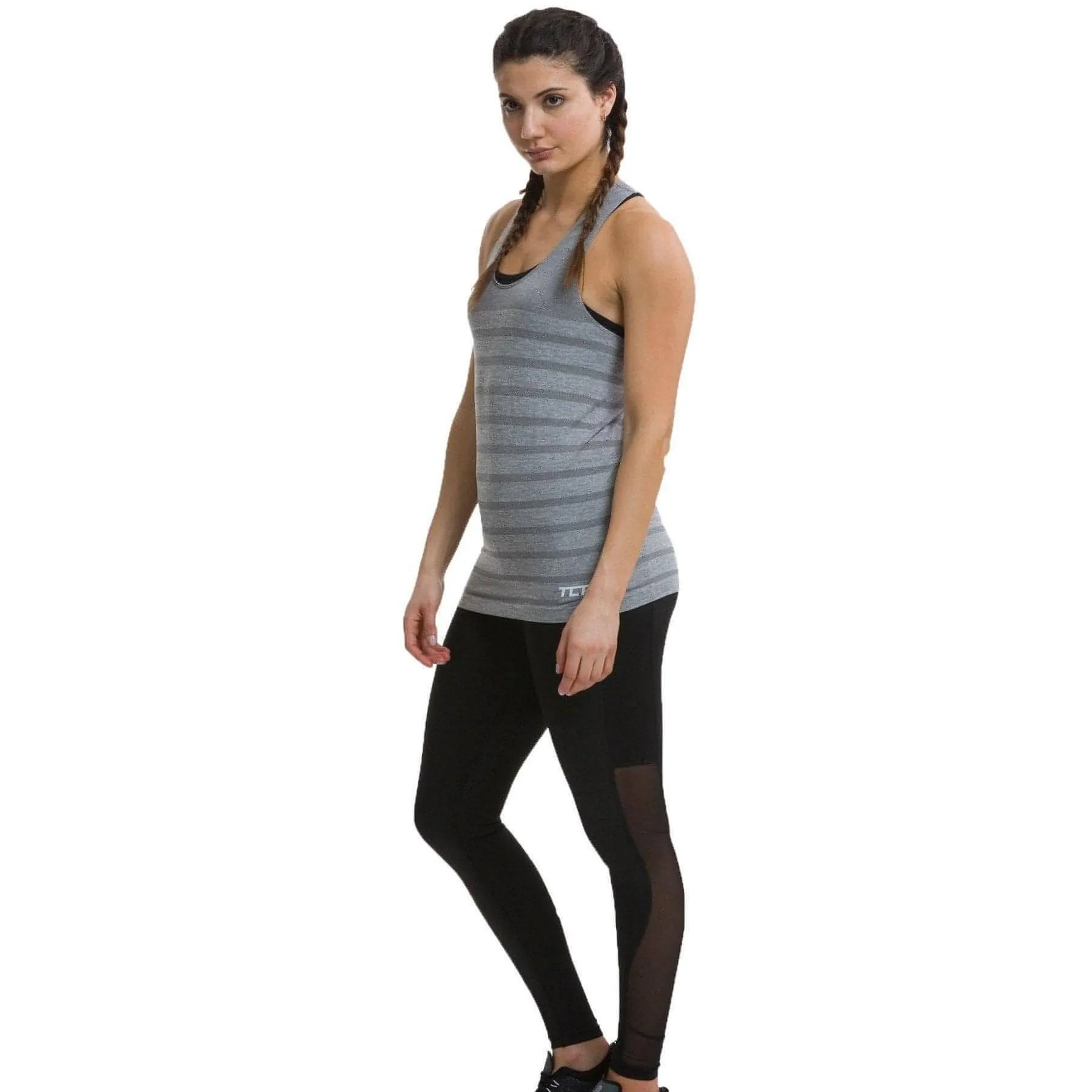 TCA QuickDry Superknit Womens Running Vest Tank Top - Grey
