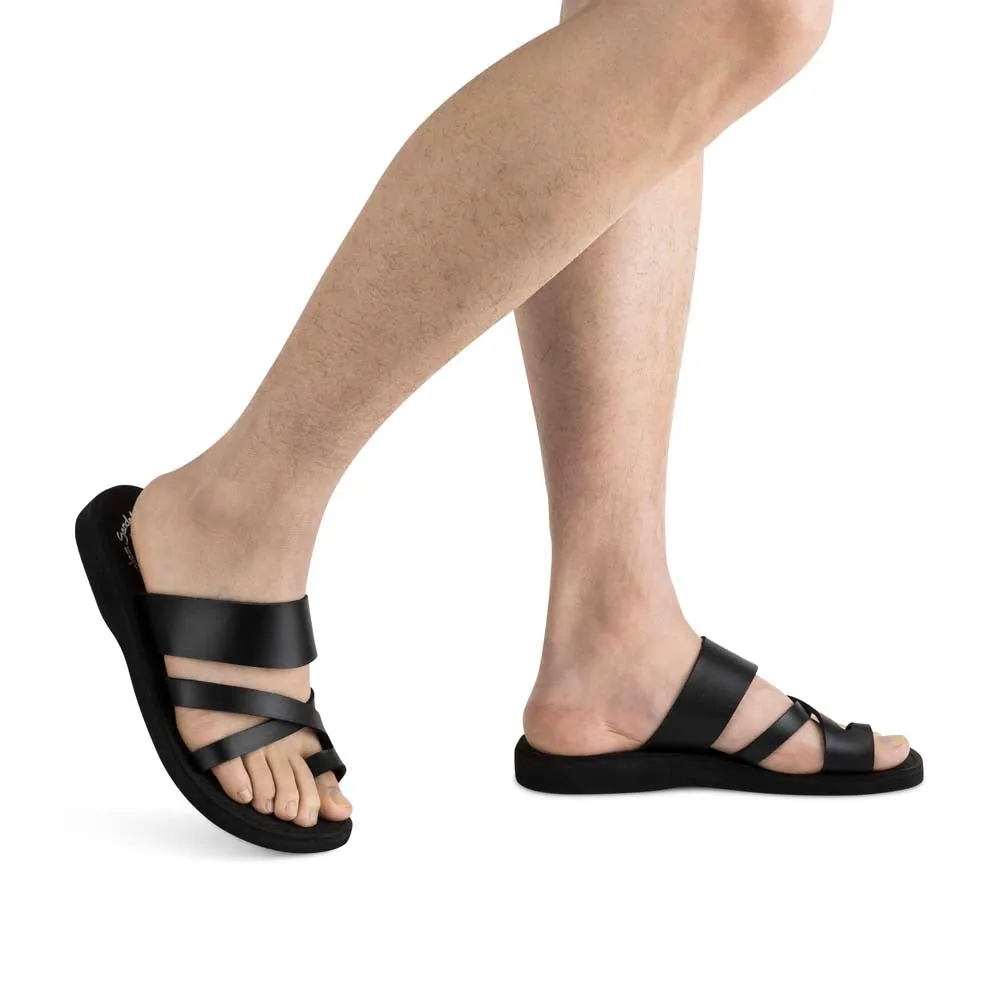 The Good Shepherd  Vegan - Leather Alternative Sandal | Black