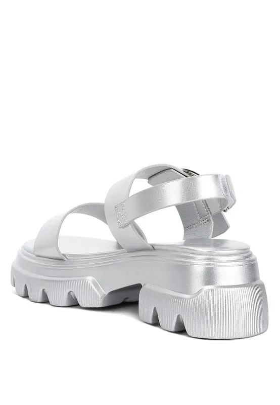 The Silas Metallic Chunky Sandals