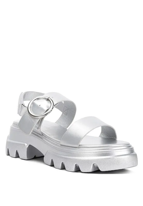 The Silas Metallic Chunky Sandals