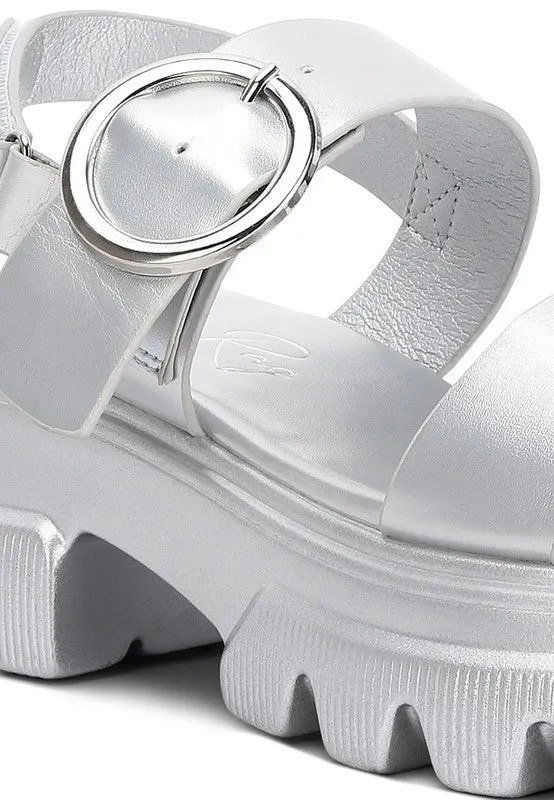 The Silas Metallic Chunky Sandals