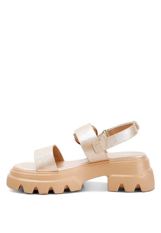 The Silas Metallic Chunky Sandals