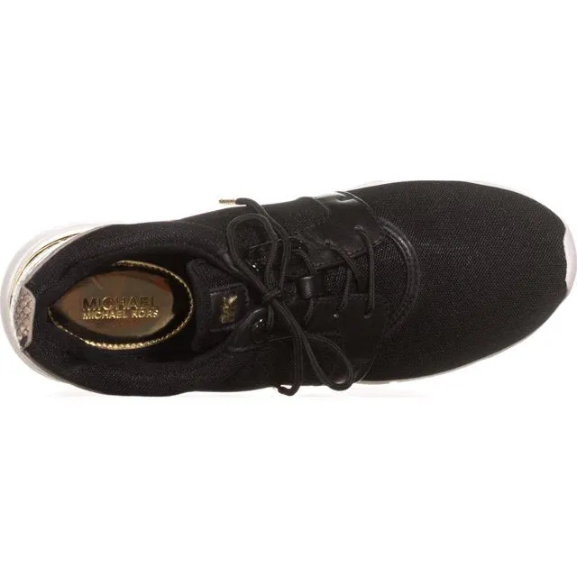 These show light use! Womens MICHAEL Michael Kors Amanda Trainer Mesh Sneakers, Black Snake, Sz 7