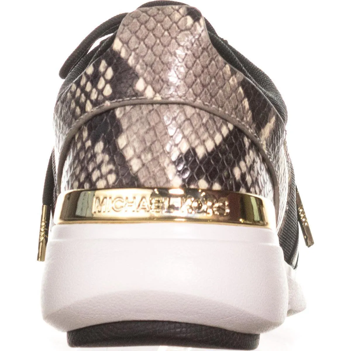 These show light use! Womens MICHAEL Michael Kors Amanda Trainer Mesh Sneakers, Black Snake, Sz 7