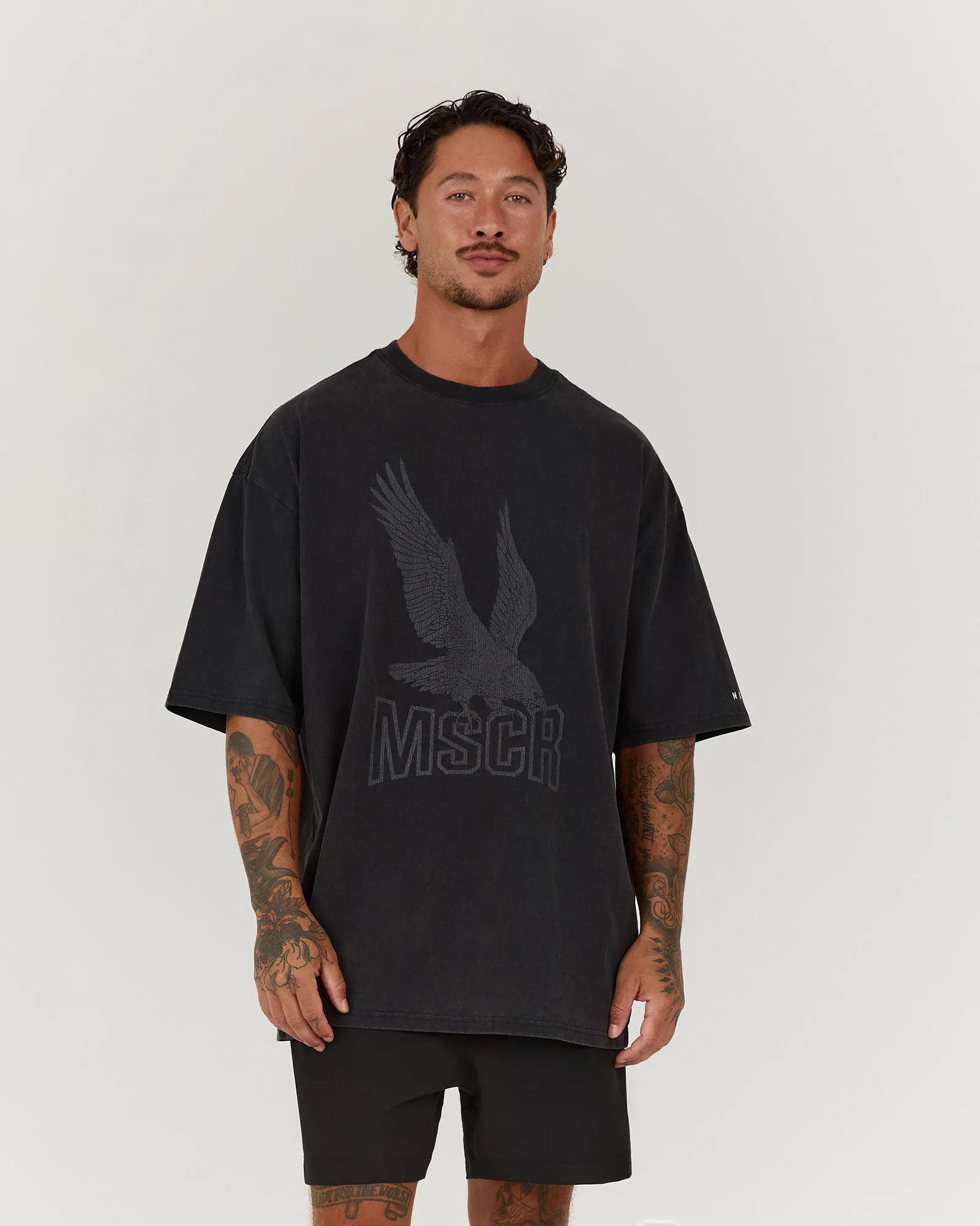 TIMELESS EAGLE TEE - FADED BLACK