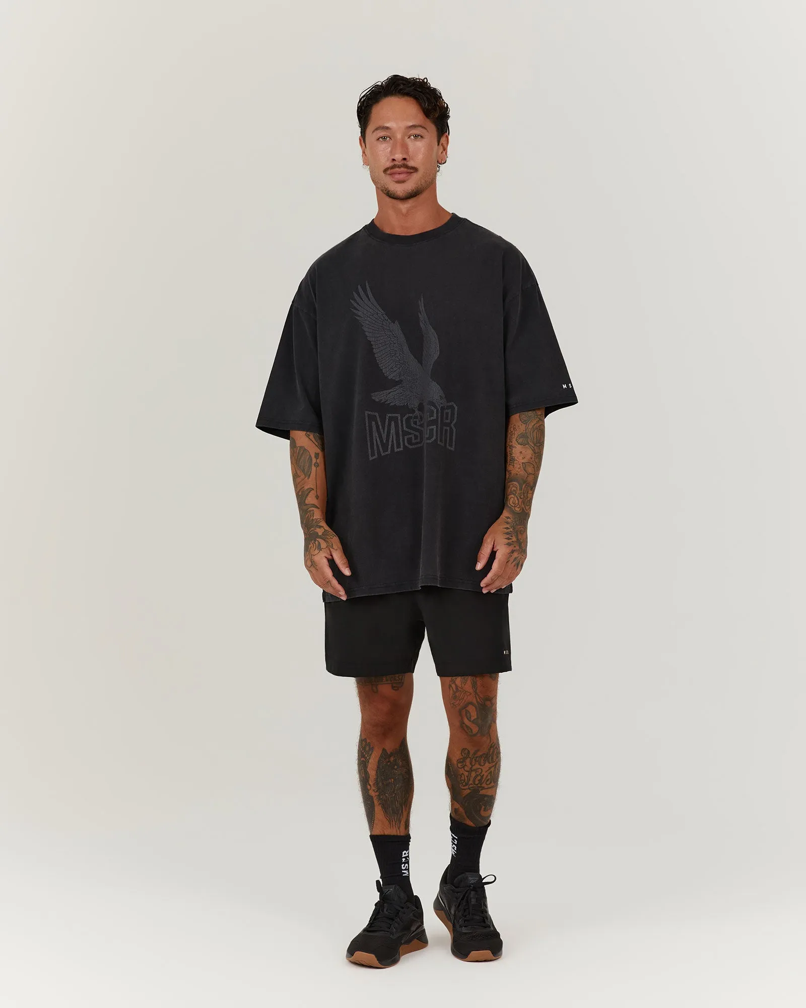 TIMELESS EAGLE TEE - FADED BLACK