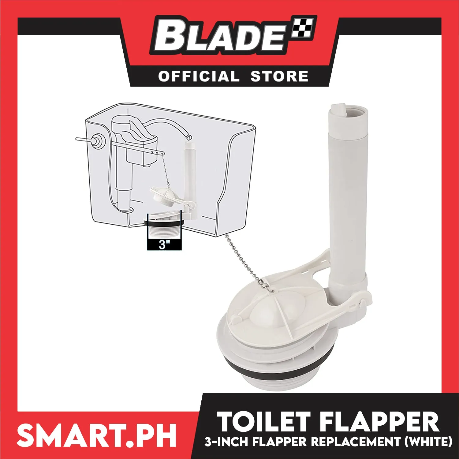 Toilet Flapper Replacement for American Standard 738920-0070A (White) 3-Inch Flapper Assembly - Flapper Water Saving