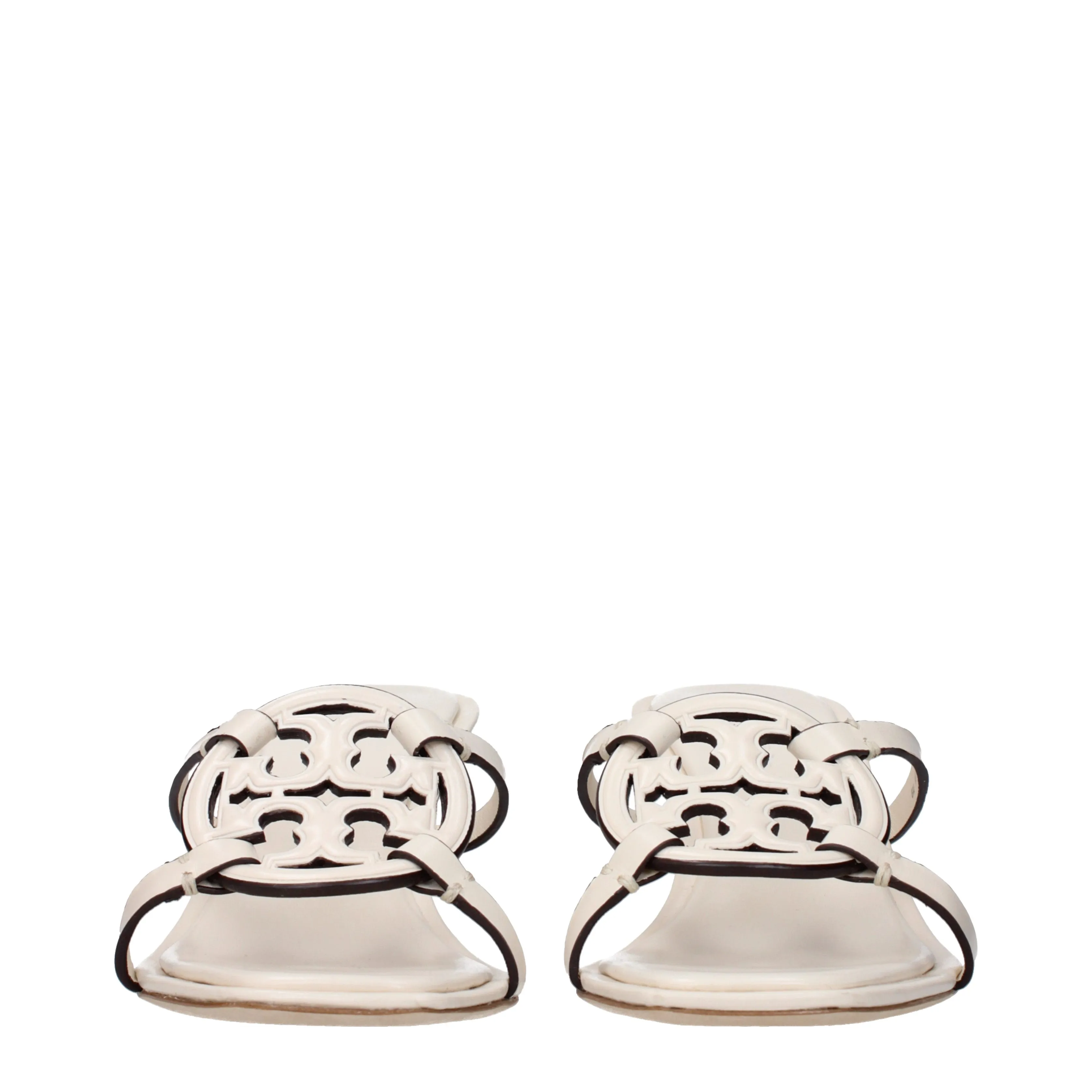 Tory Burch kvinnors sandaler Beige Leather/ Light Cream