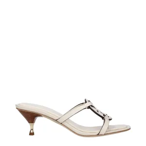 Tory Burch kvinnors sandaler Beige Leather/ Light Cream