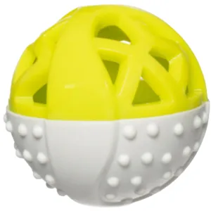 Totally Pooched Catch n' Squeak Rubber Ball Dog Toys (3.5-inch, Grey & Green)