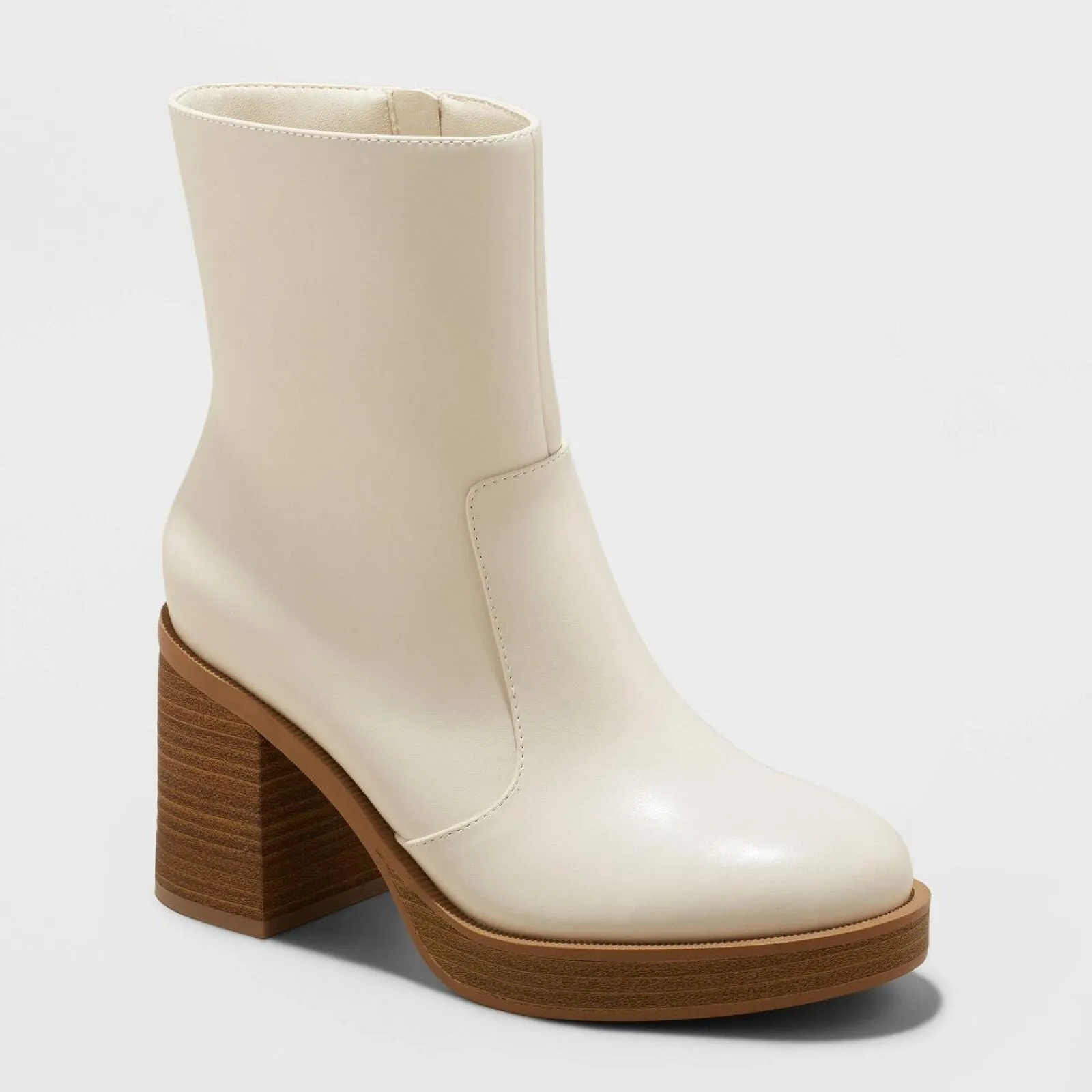 Universal Thread Jenna Platform Boots with Memory Foam Insole Off White 7.5M