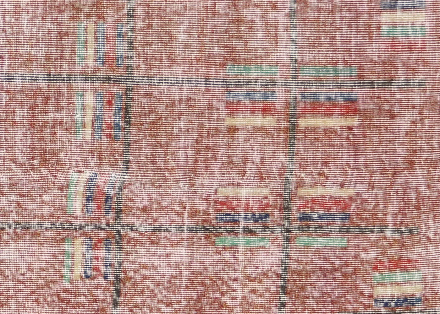 Vintage Turkish Mid-Century-Modern Rug - 5'6" x 8'3"