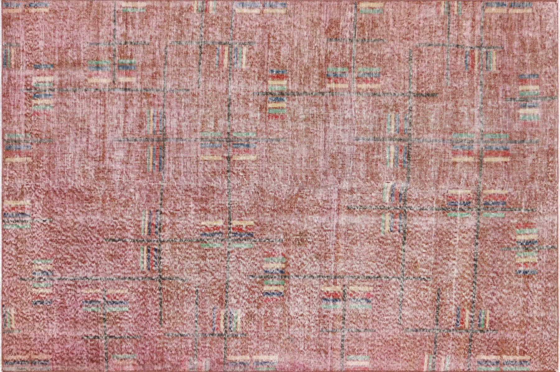 Vintage Turkish Mid-Century-Modern Rug - 5'6" x 8'3"
