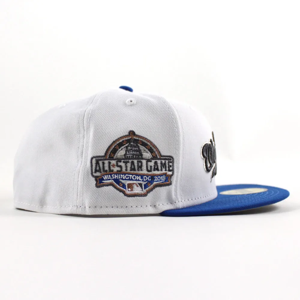 Washington Nationals 2018 All Star Game New Era 59Fifty Fitted Hat (White Light Blue Gray Under Brim)