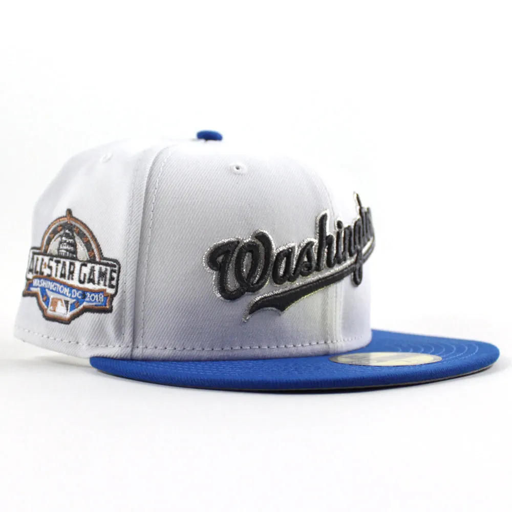 Washington Nationals 2018 All Star Game New Era 59Fifty Fitted Hat (White Light Blue Gray Under Brim)