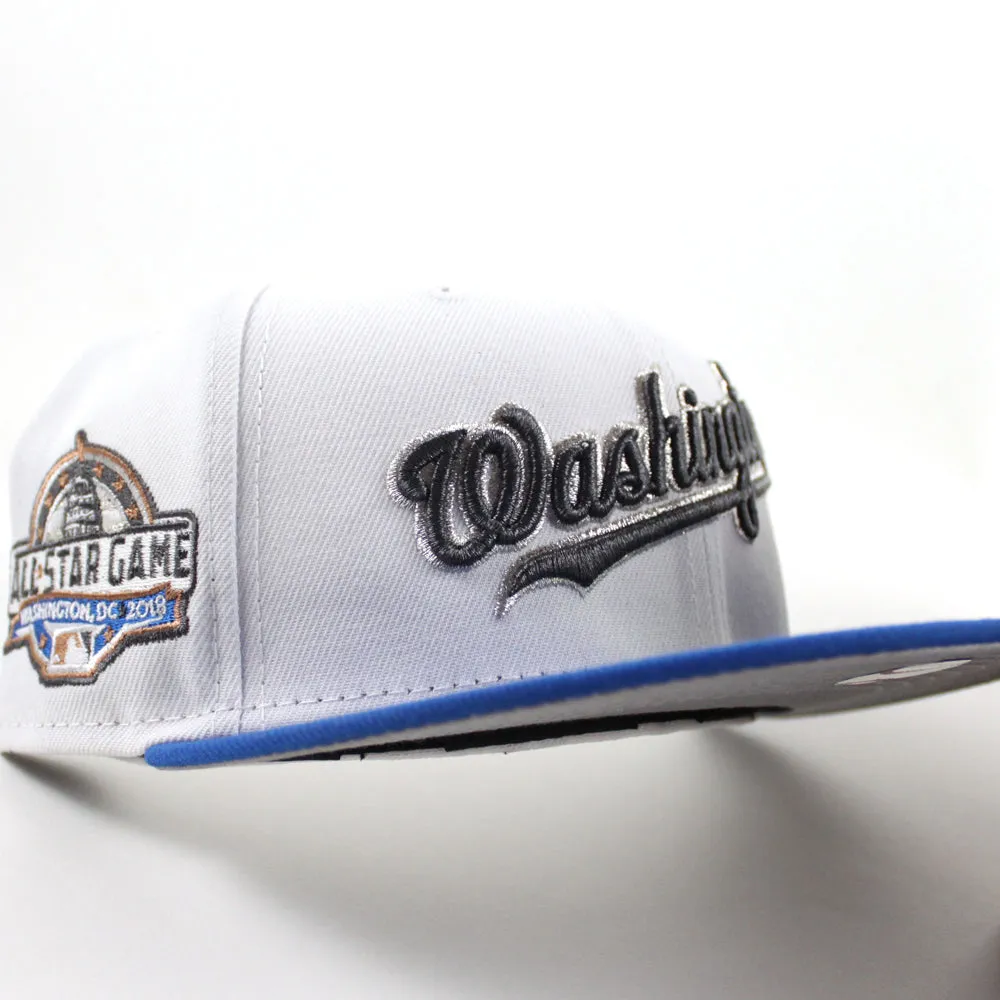 Washington Nationals 2018 All Star Game New Era 59Fifty Fitted Hat (White Light Blue Gray Under Brim)
