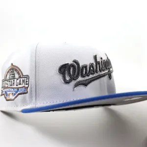 Washington Nationals 2018 All Star Game New Era 59Fifty Fitted Hat (White Light Blue Gray Under Brim)