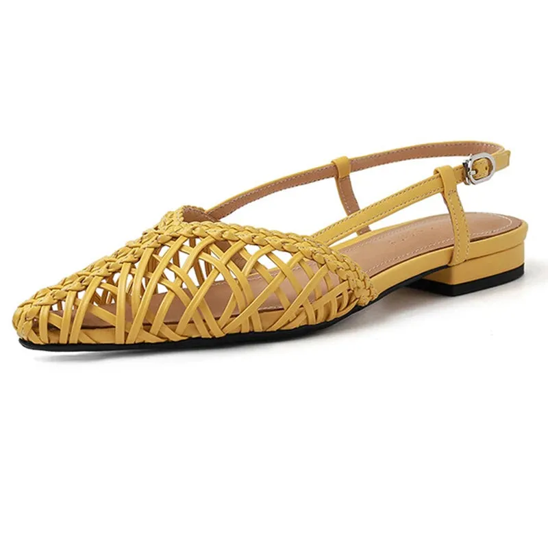 Weave Pointed Flats