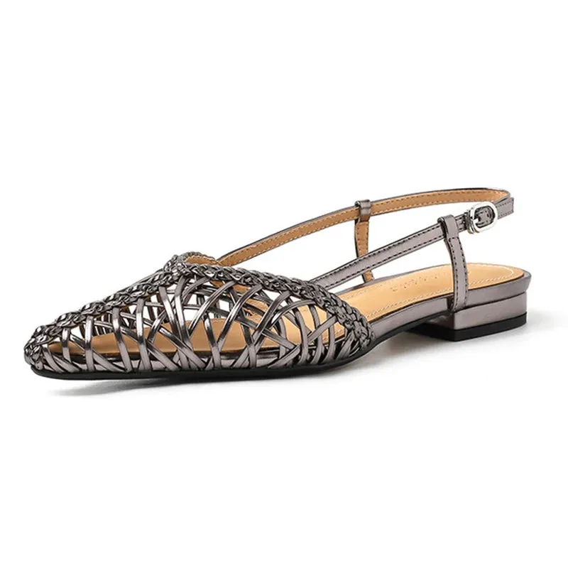 Weave Pointed Flats