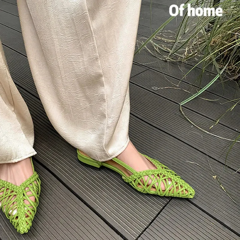 Weave Pointed Flats