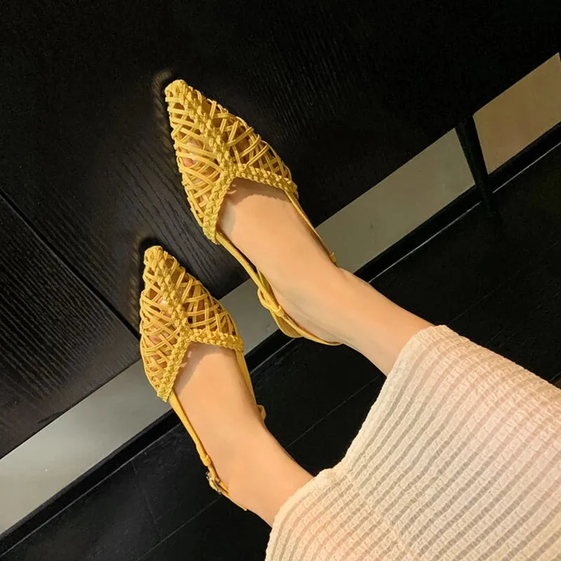 Weave Pointed Flats