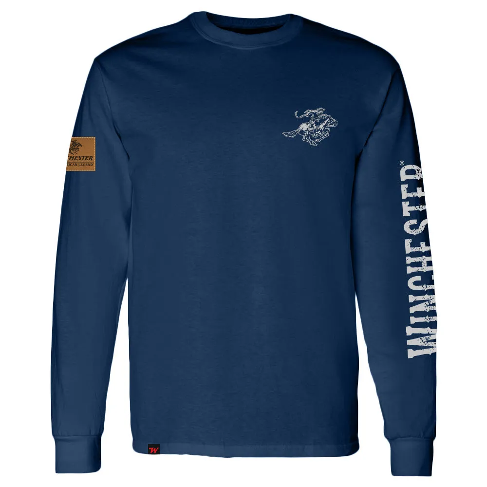 Winchester Legend - Legend Rider Flag - Long Sleeve T-Shirt - Made in USA