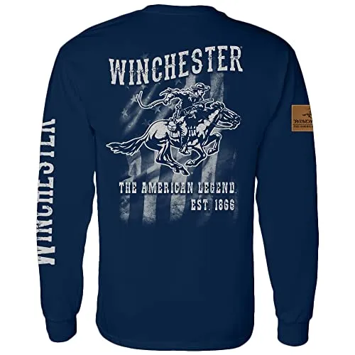 Winchester Legend - Legend Rider Flag - Long Sleeve T-Shirt - Made in USA