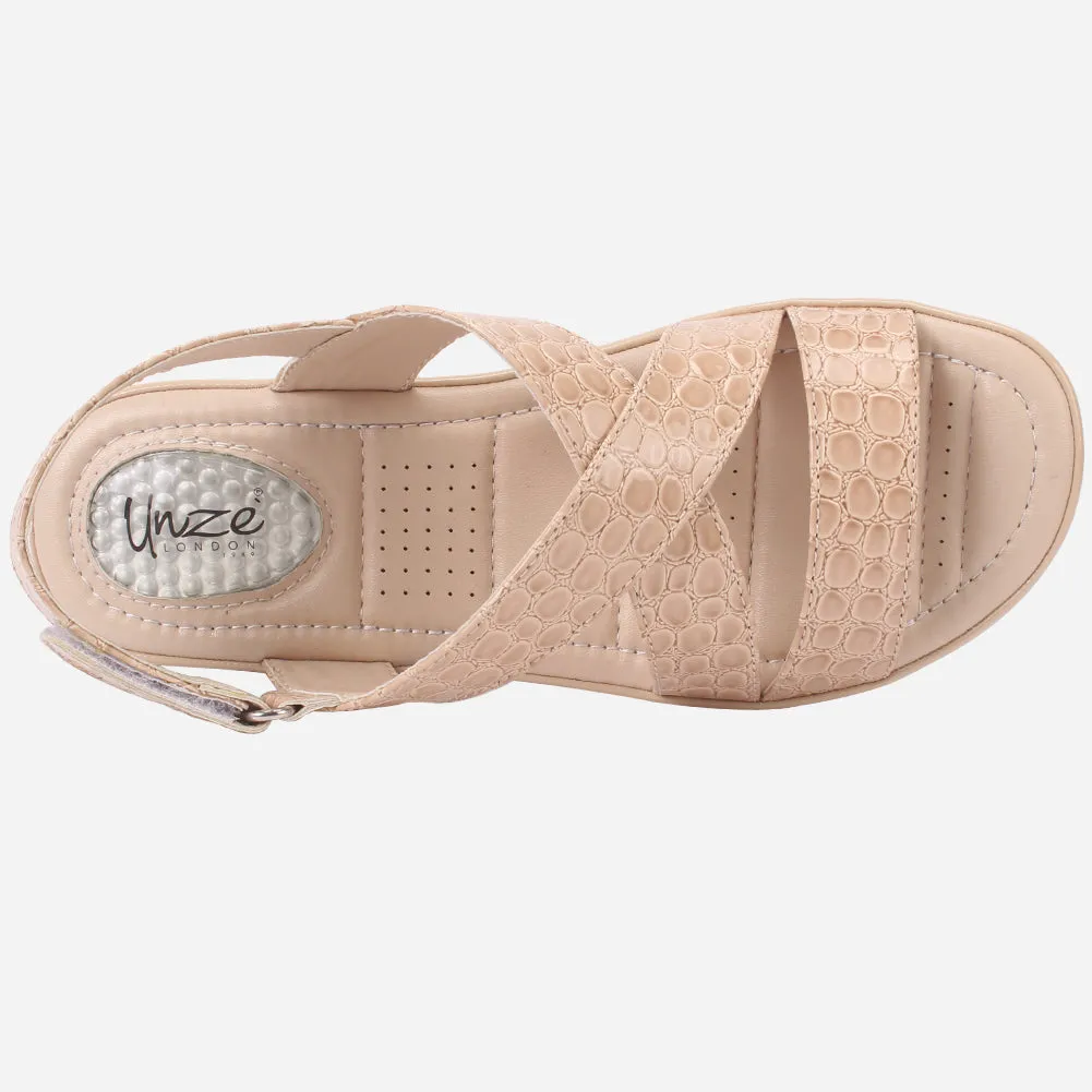Women "ESTD" Comfort Flat Sandals