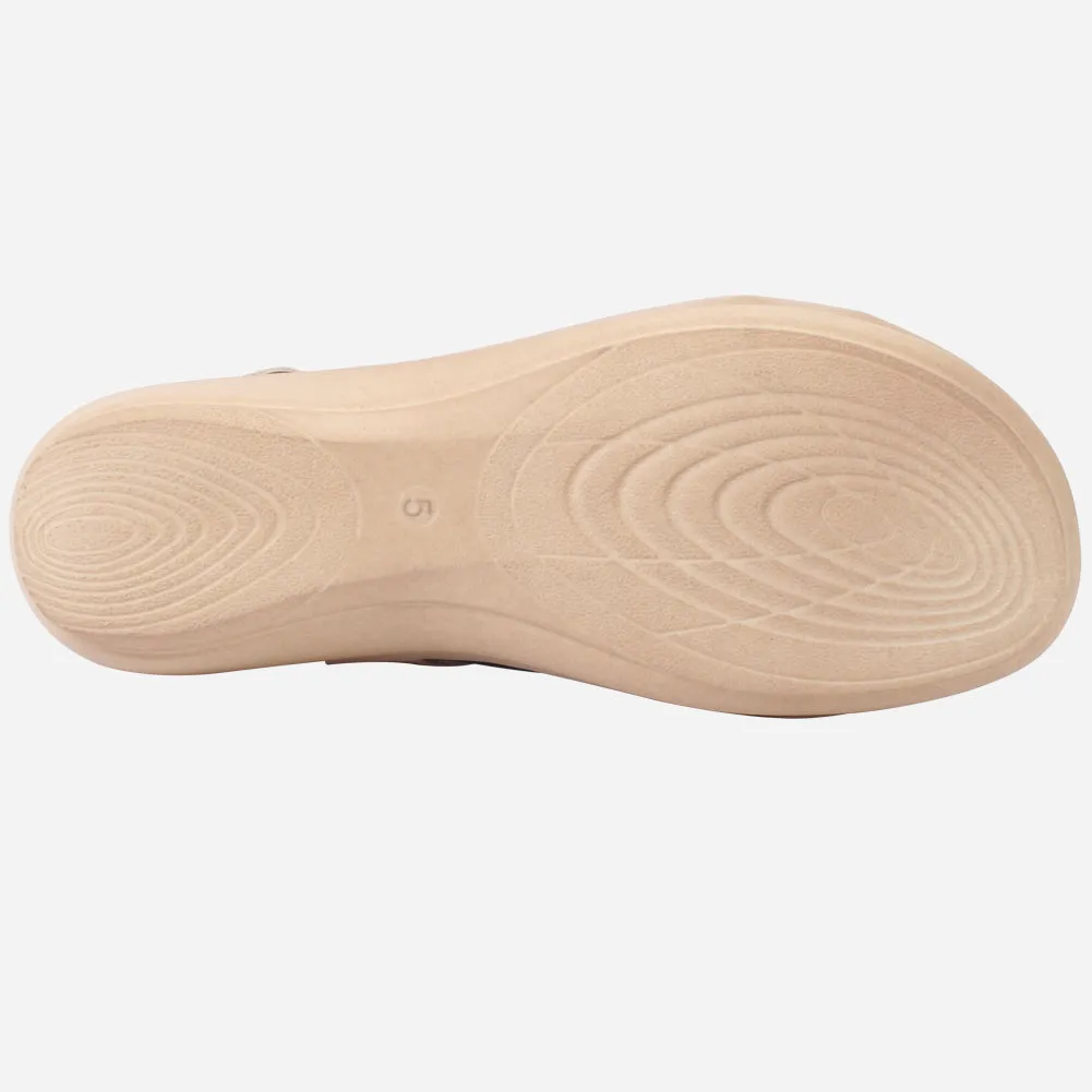 Women "ESTD" Comfort Flat Sandals