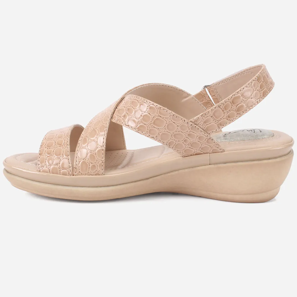 Women "ESTD" Comfort Flat Sandals
